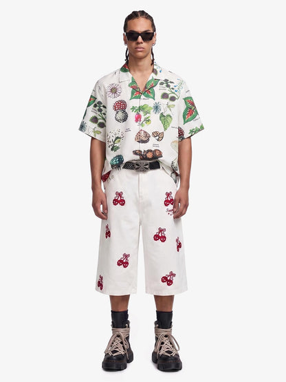 Vintage Succulent Botanical Print Shirt
