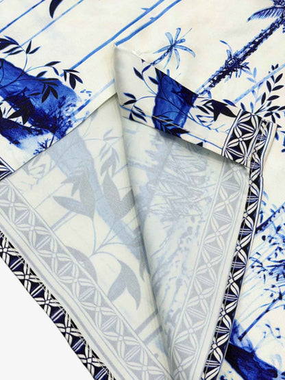 Geometric Palm Leaf Hawaiian Shirt