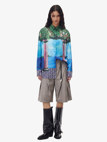 Vintage Roman Pillar Seascape Shirt