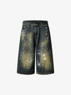 Light Wash Distressed Denim Shorts