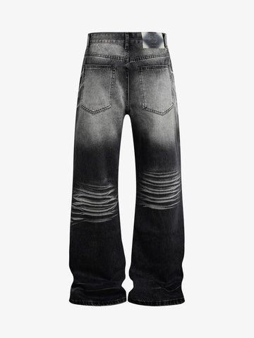 Distressed Washed Jeans