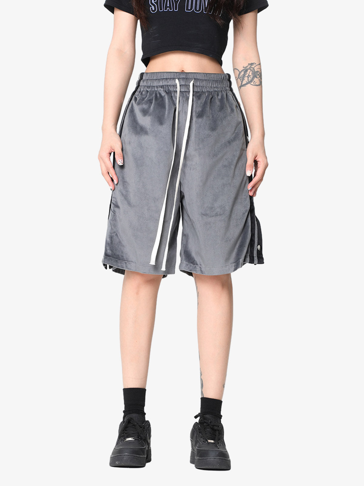 Suede Athletic Shorts