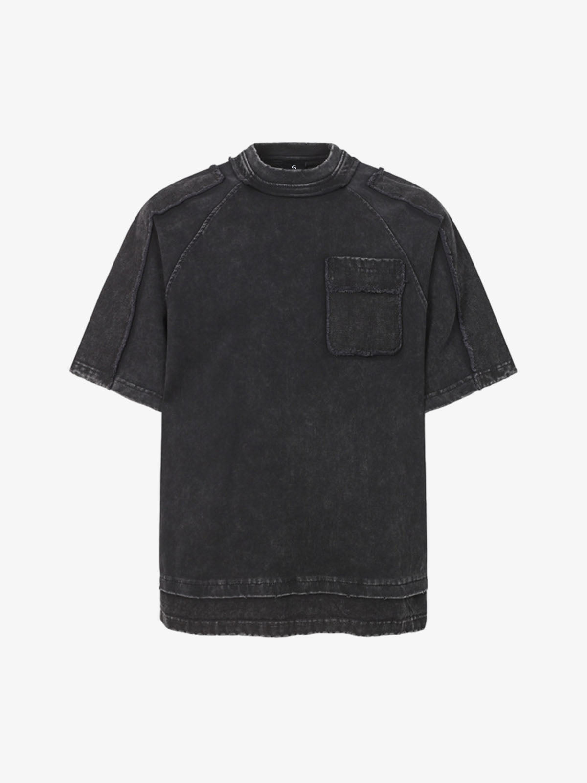 Exposed Seam Washed T Shirt