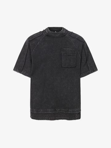 Exposed Seam Washed T Shirt