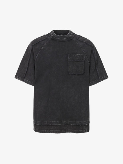 Exposed Seam Washed T Shirt