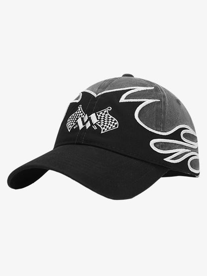 Flame Flag Pattern Cap