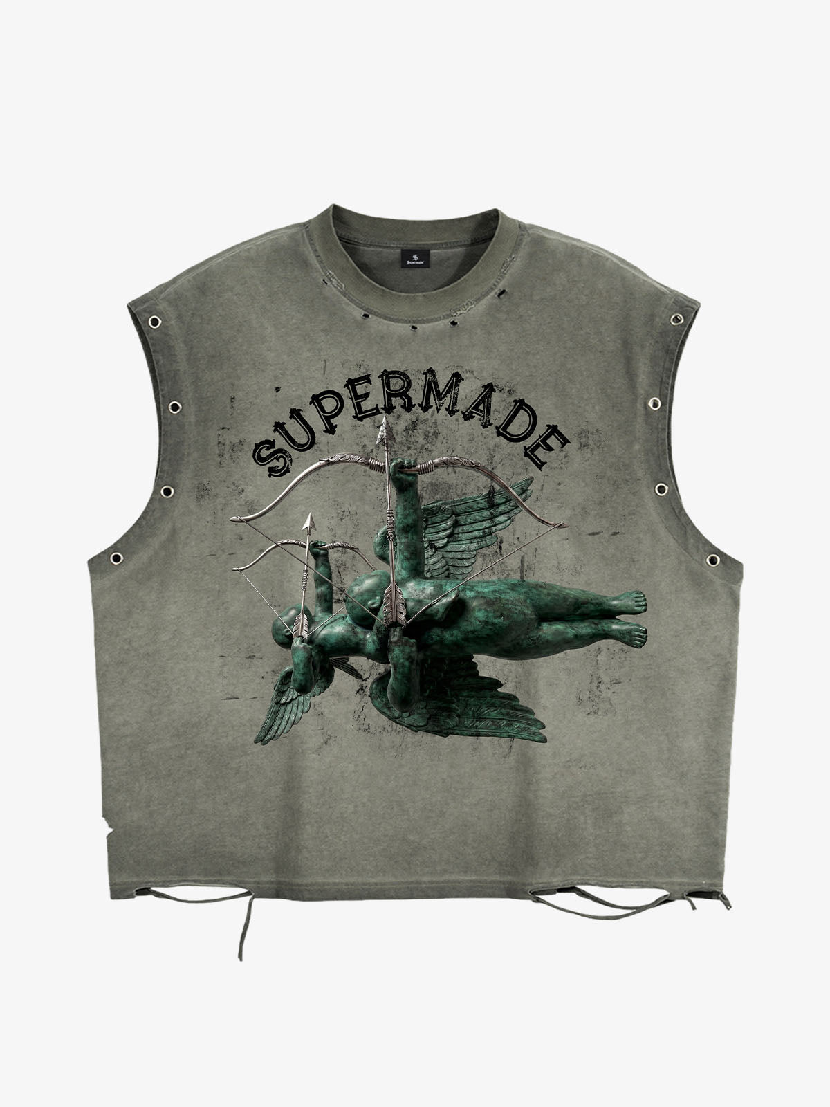 Sculptural Print Sleeveless Tee