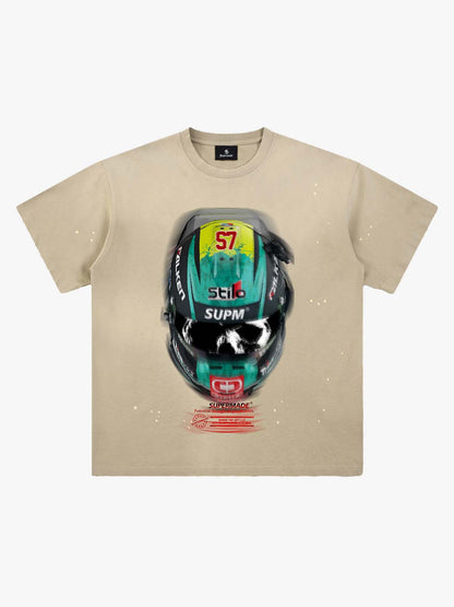 Racing Helmet Graphic T-Shirt 