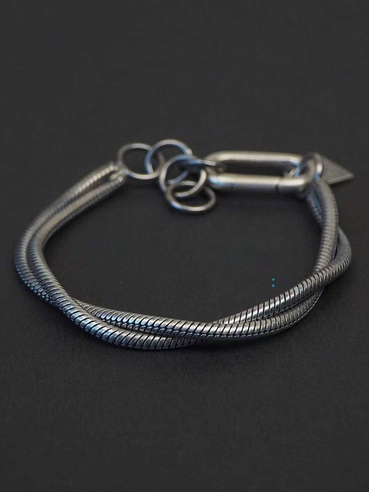 Heavy-Duty Distressed Snake Chain Bracelet