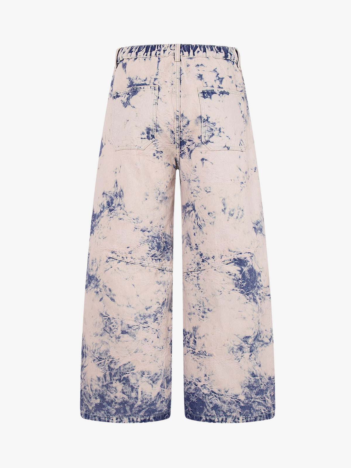 Vintage Ombré Acid Wash Wide-Leg Jeans 