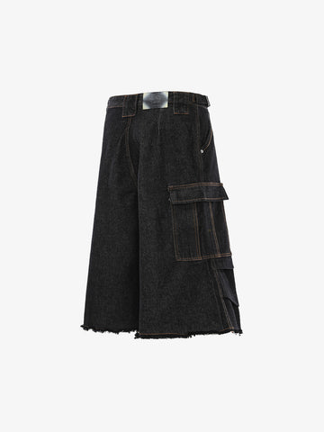 Vintage Contrast Stitch Cargo Shorts 
