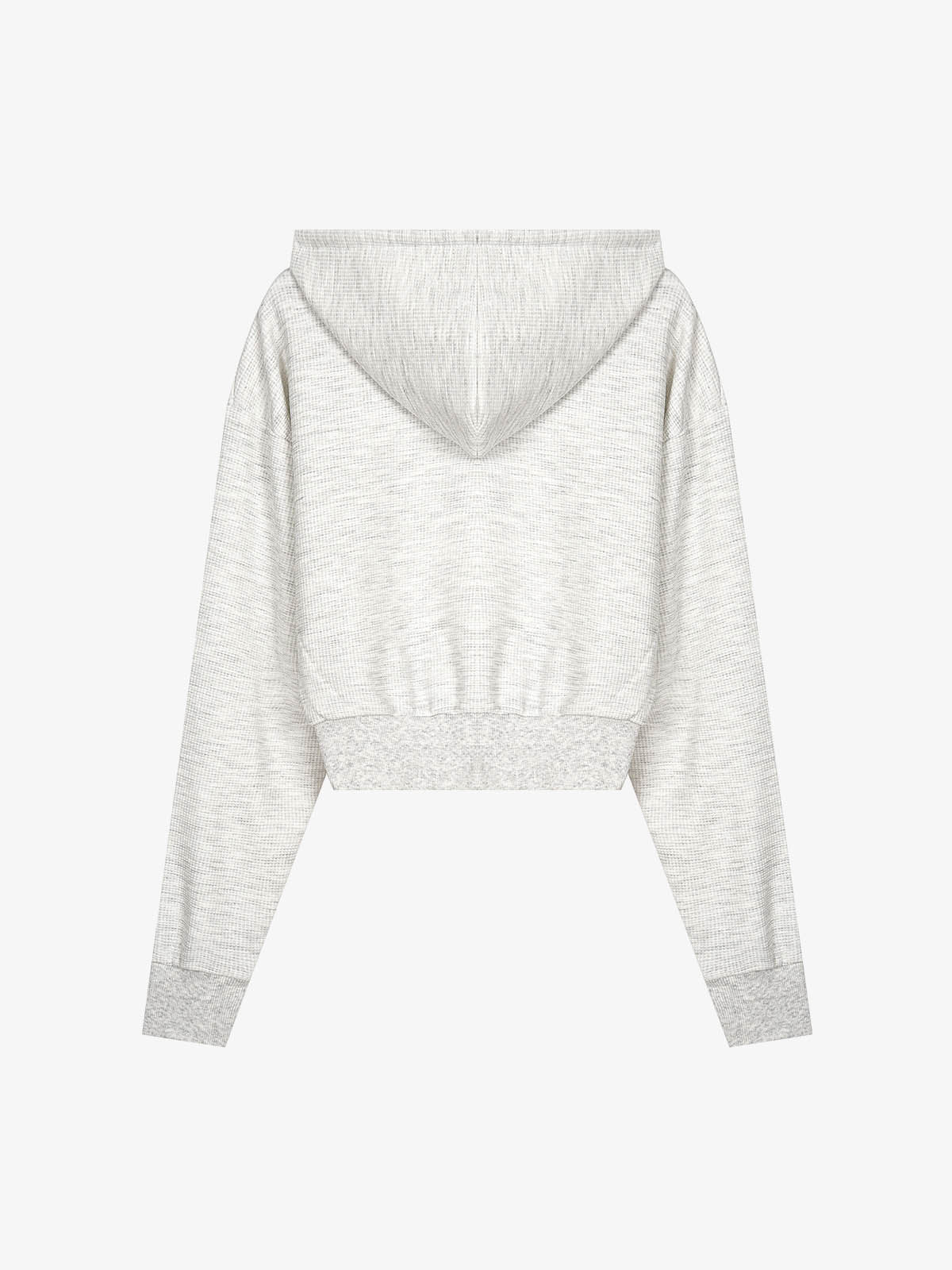 Leopard Print Stud Detail Cropped Zip-Up Hoodie