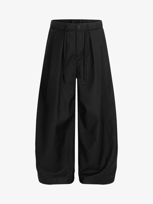 Pleated Drawstring Scimitar Track Pants 