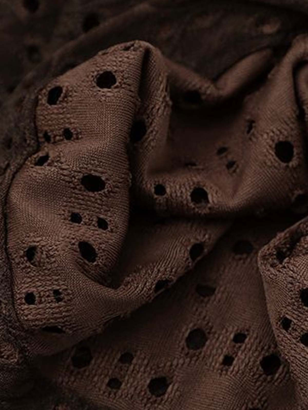 Perforated Acid-Wash Short Sleeve Shirt 