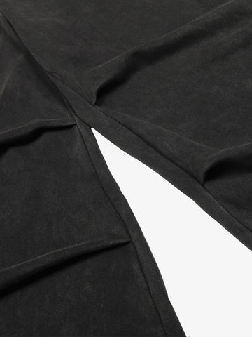 Street Washed Mottled Rivet Letter Print Baggy Sweatpants 