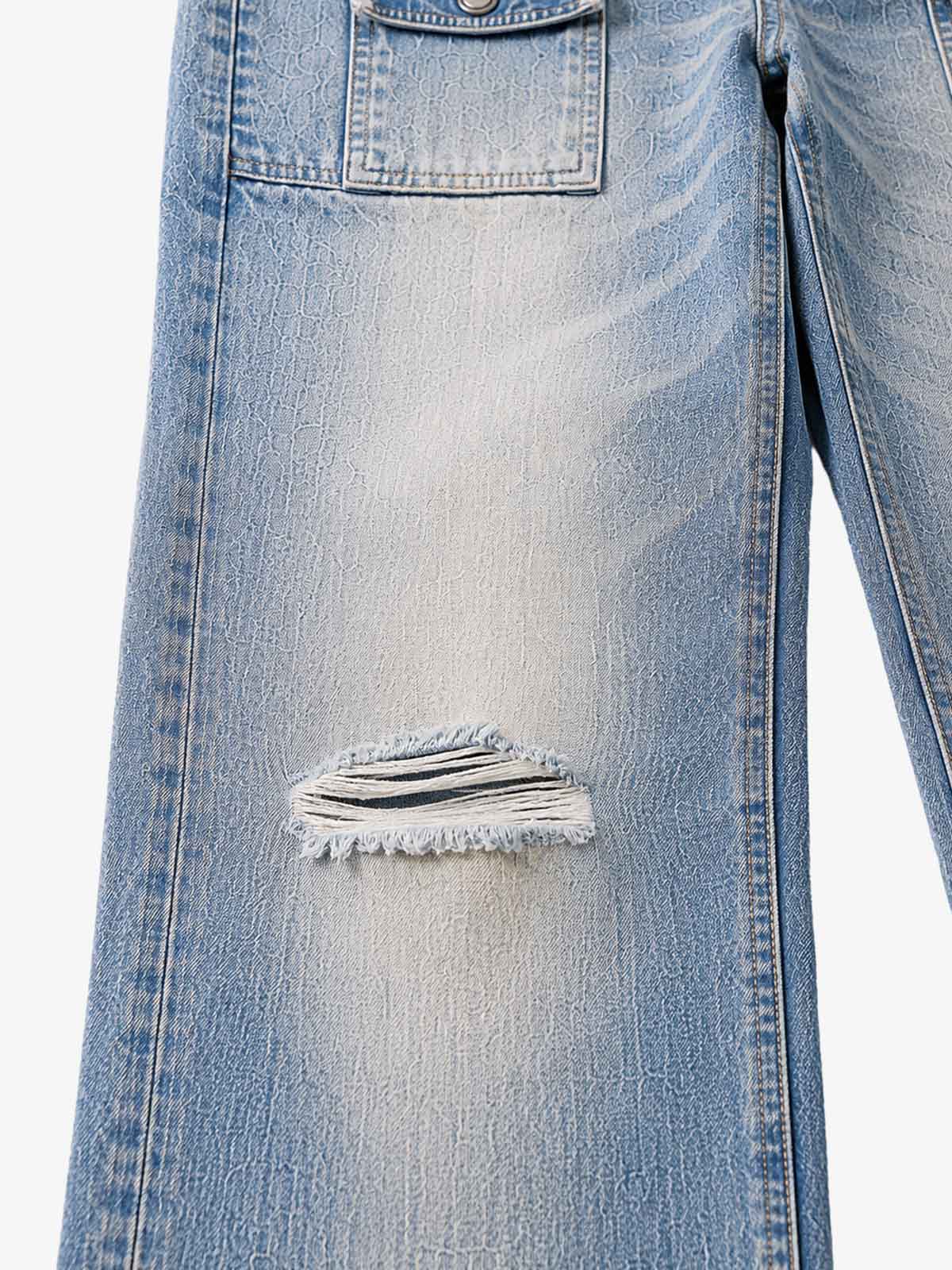 Multi-Pocket Wide-Leg Jeans