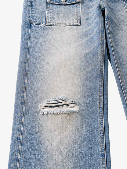 Multi-Pocket Wide-Leg Jeans