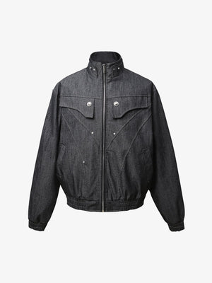 Washed Cropped Workwear Jacket