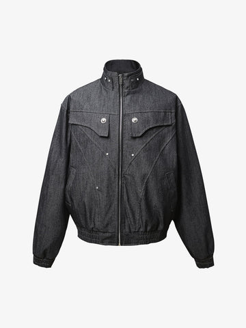 Washed Cropped Workwear Jacket