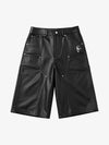 Leather Knee Detail Cargo Pants