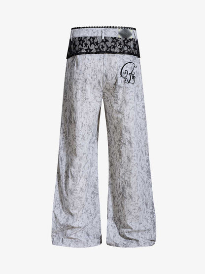 Star Lace Patchwork Casual Pants