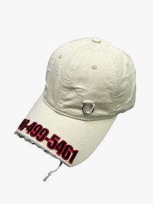 Numeric Embroidered Baseball Cap