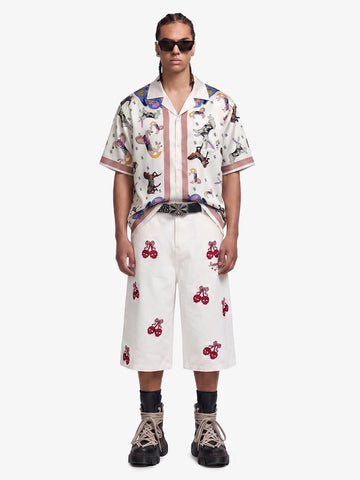 Carousel Park Satin Cuban Shirt
