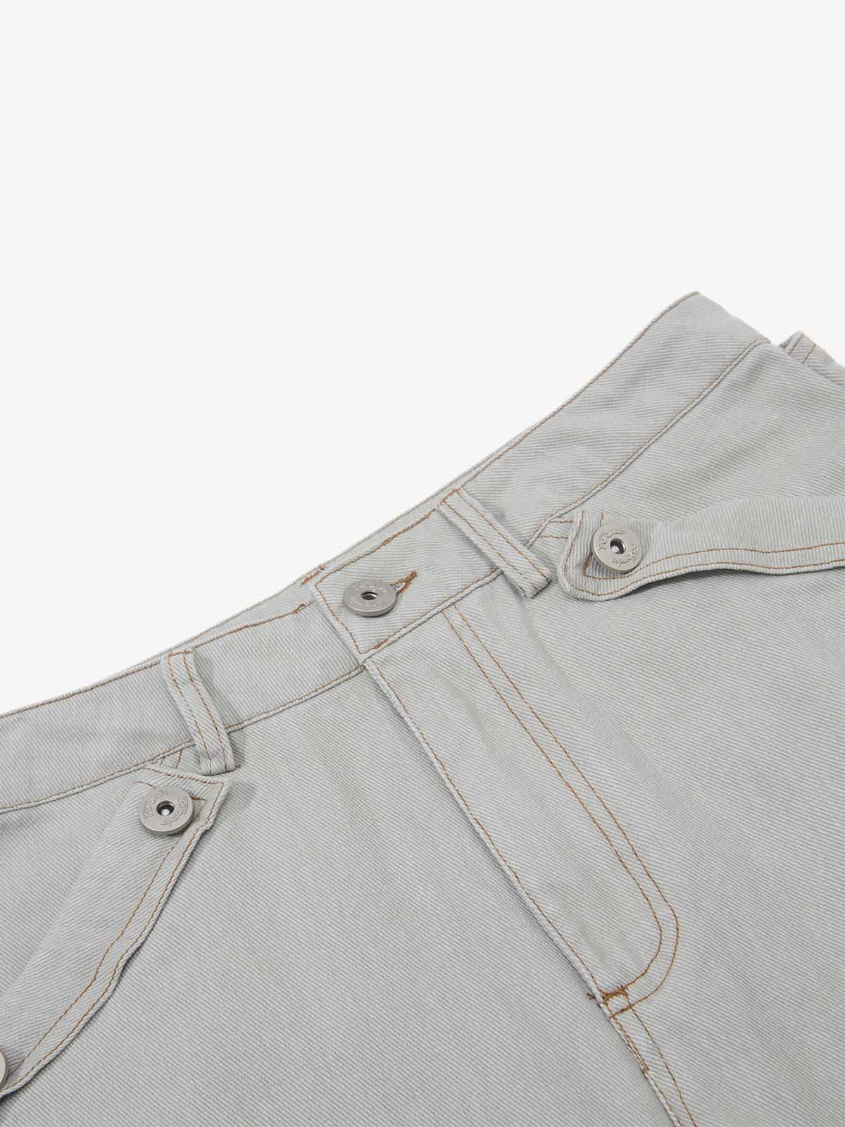 Cross Buckle Strap Wide Leg Pants