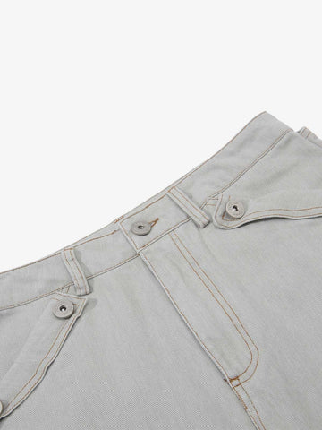 Cross Buckle Strap Wide Leg Pants