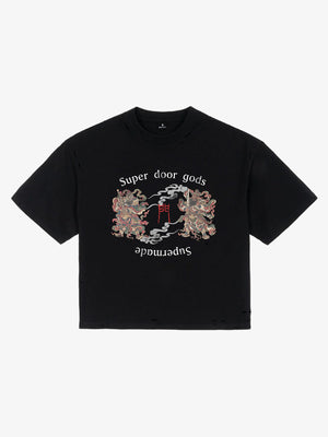 Embroidered Guardian Crop Tee