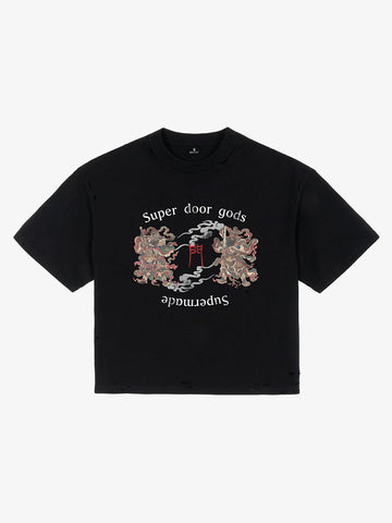 Embroidered Guardian Crop Tee