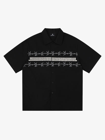 Barbed Wire Graphic Short Sleeve Shirt