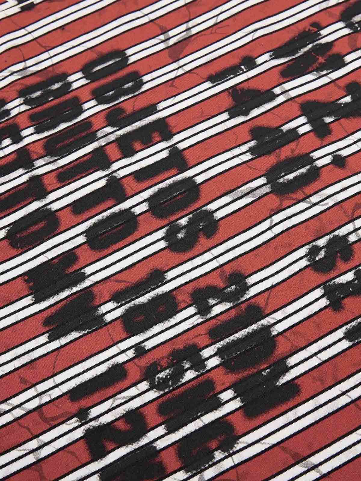 Grunge Striped Distressed Graphic T-Shirt 