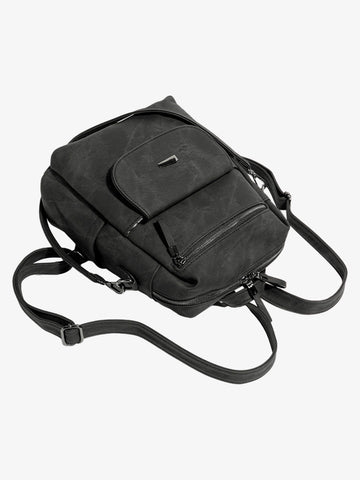 Suede Simple Dual-Use Large Capacity Backpack 