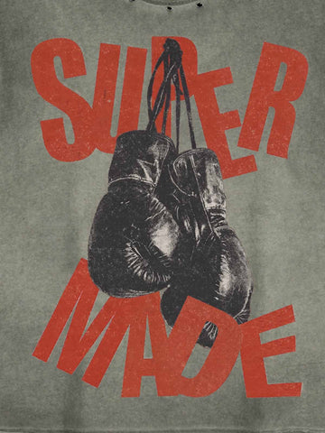 Distressed Boxing Graphic Tank