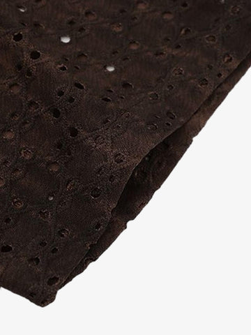 Perforated Acid-Wash Short Sleeve Shirt 