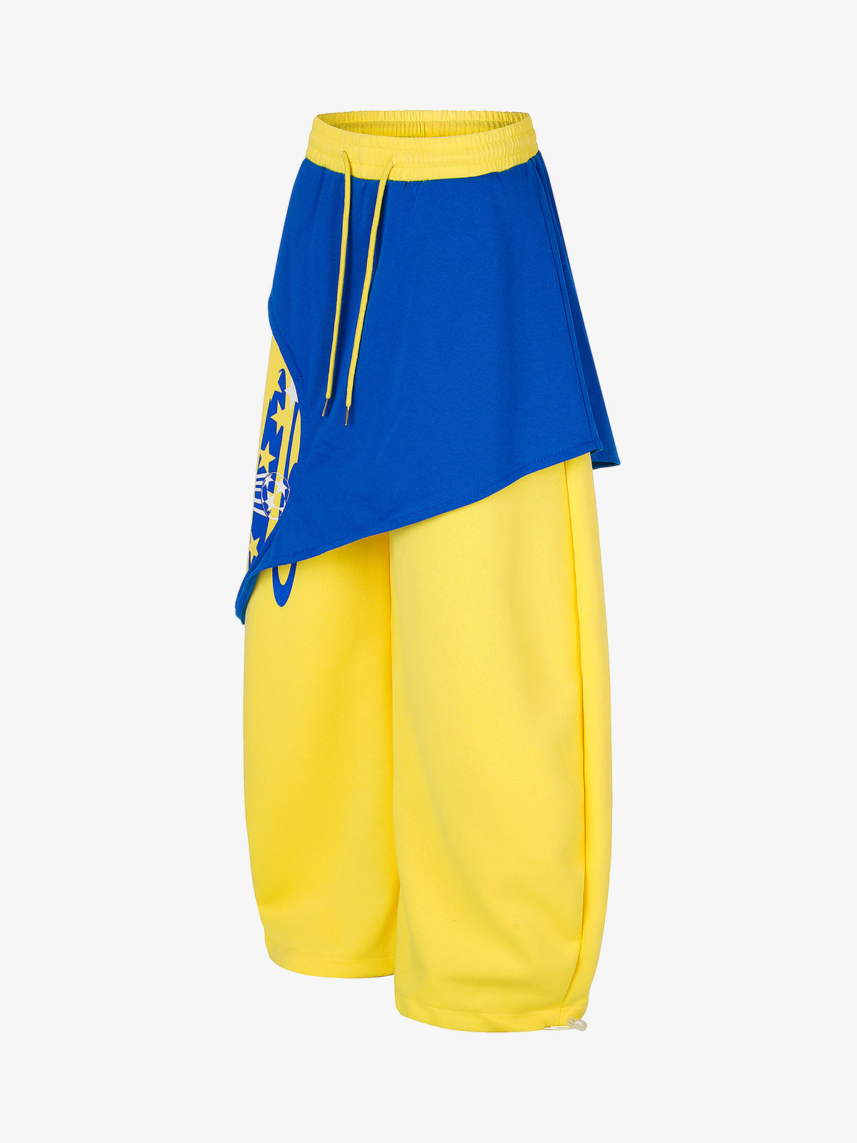 Mock Layer Patchwork Baggy Sweatpants