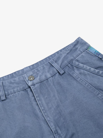 Drawstring Cuffs Curved Pleated Pants