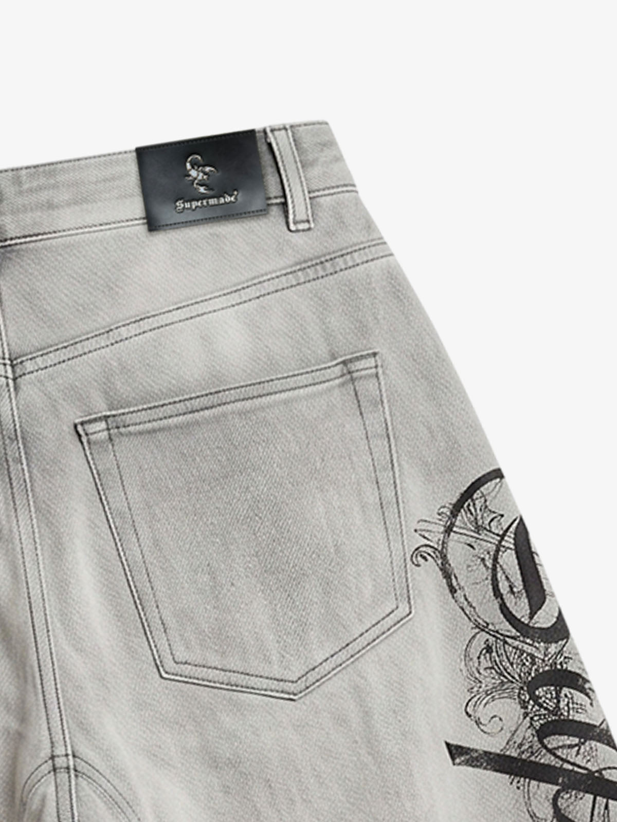 Vintage Letter Jeans