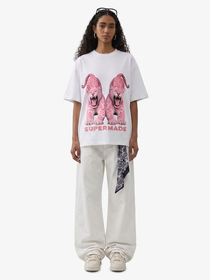 Vintage Pink Leopard Graphic T-Shirt 