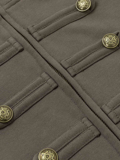 Military Napoleon Button Slim Jacket