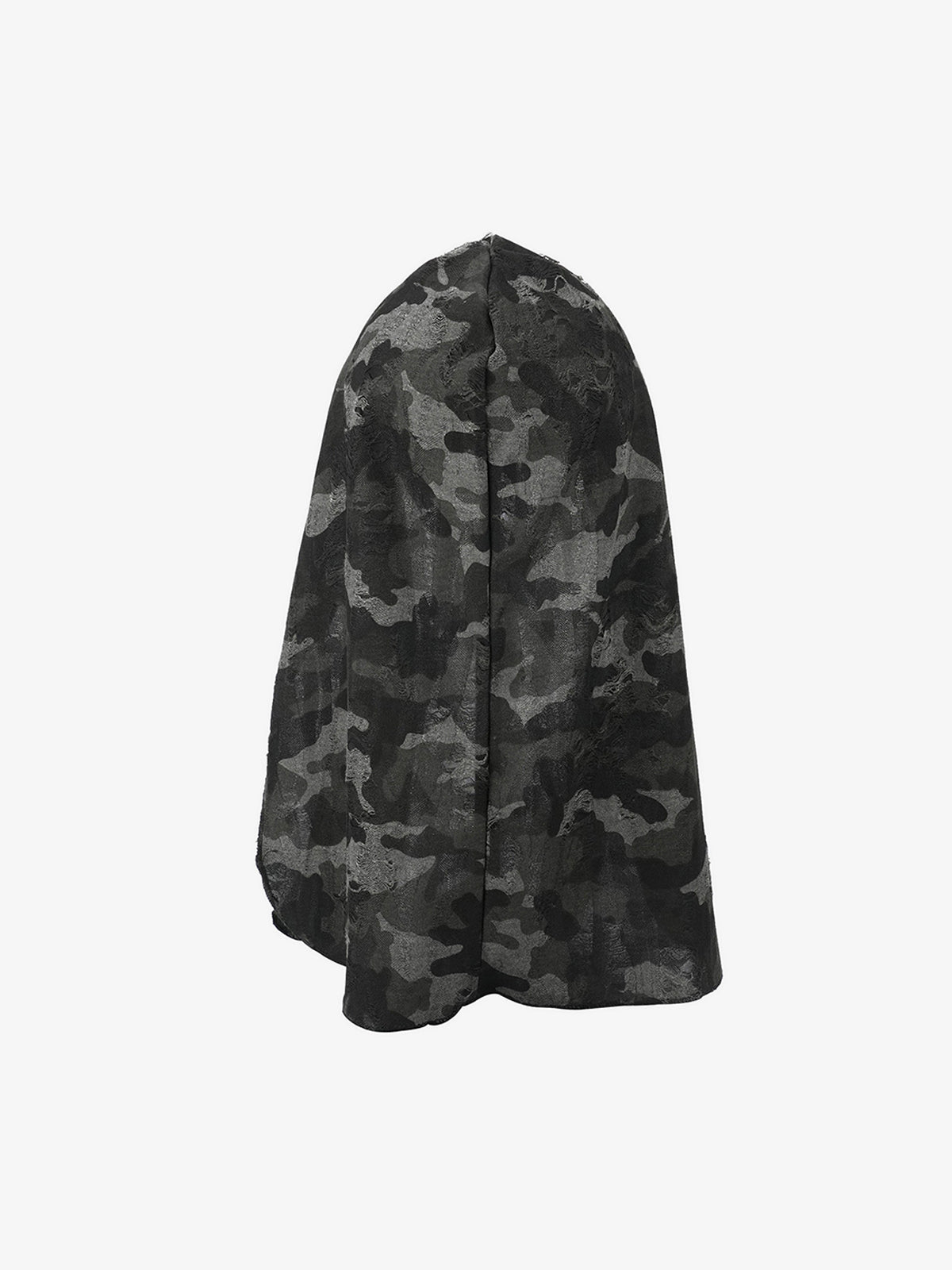 Dark Punk Camouflage Hooded Cape 