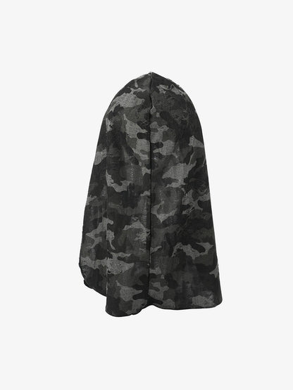 Dark Punk Camouflage Hooded Cape 