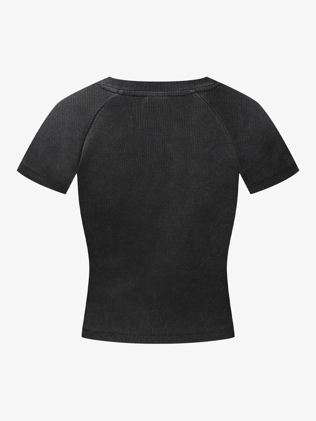 Ribbed Knit Top – Stretch Cotton Blend Fitted Essential