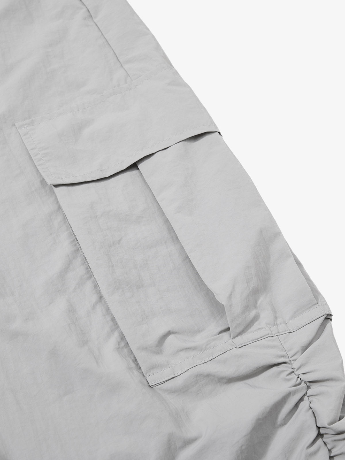 Music Note Print Baggy Nylon Cargo Pants 