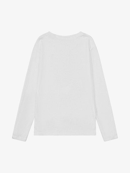 Supermade Industrial Text Print Long Sleeve Henley T-Shirt 