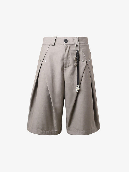 Vintage Deconstructed Pleated Shorts 