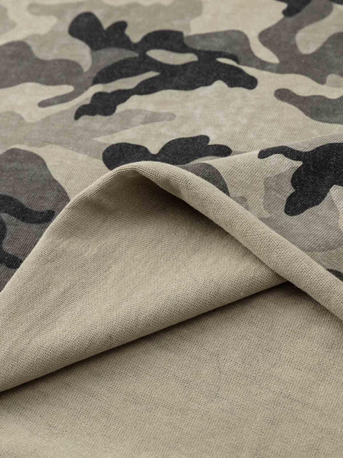Camo Photo Collage Graphic T Shirt