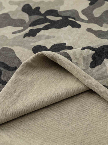 Camo Photo Collage Graphic T Shirt