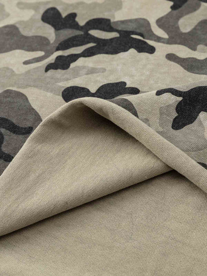 Camo Photo Collage Graphic T Shirt